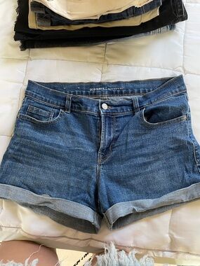 Old Navy Dark Blue Rolled Cuff Denim Shorts